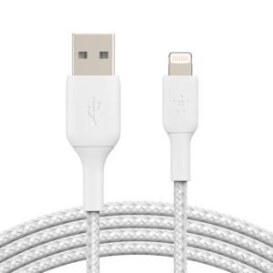 Cavo intrecciato da Lightning a USB-A BoostCharge - 3 metri - Bianco