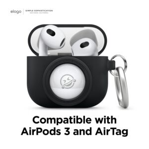 Elago | Cover AirPods 3th Snapshot con porta AirTag - Nero