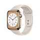 Apple Watch Serie 8 GPS + Cellular - Cassa in Acciaio Oro con Cinturino Sport Galassia - 45mm