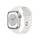 Watch Serie 8 GPS + Cellular - Cassa in Alluminio Argento con Cinturino Sport Bianco - 41mm