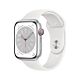 Watch Serie 8 GPS + Cellular - Cassa in Alluminio Argento con Cinturino Sport Bianco - 45mm