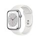 Watch Serie 8 GPS - Cassa in Alluminio Argento con Cinturino Sport Bianco - 41mm